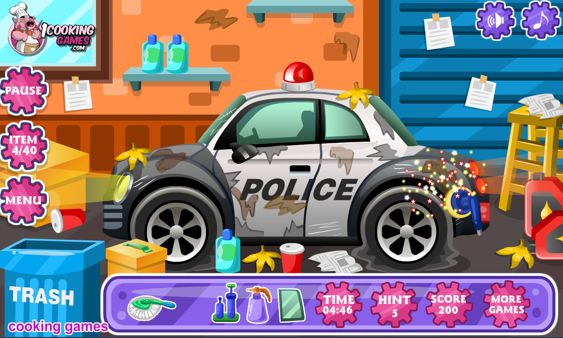 Clean Up Police Car