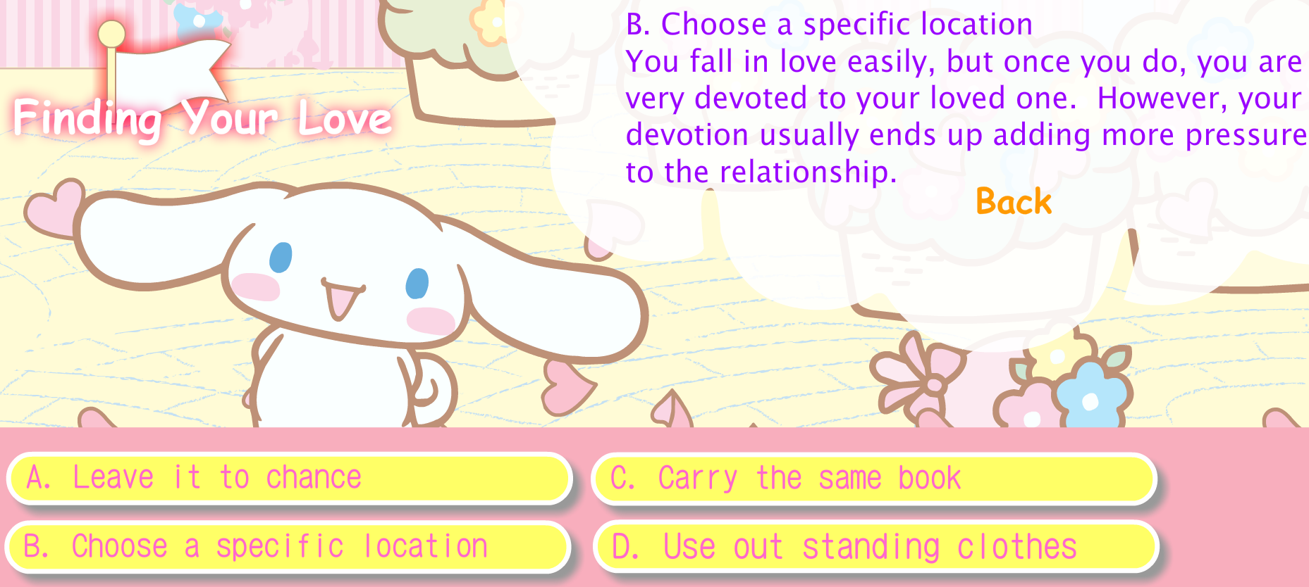 SanrioTown Quiz Center: Finding Your Love Quiz