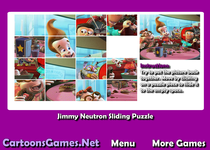 Jimmy Neutron Sliding Puzzle