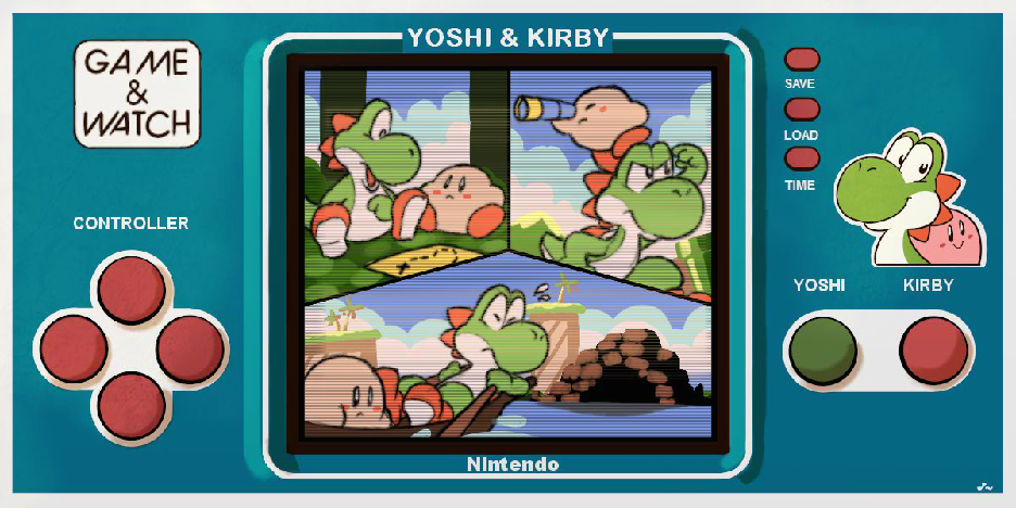 Yoshi and Kirby - Game and Watch