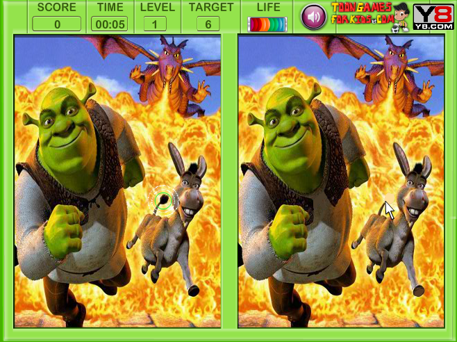 Shrek Spot the Difference