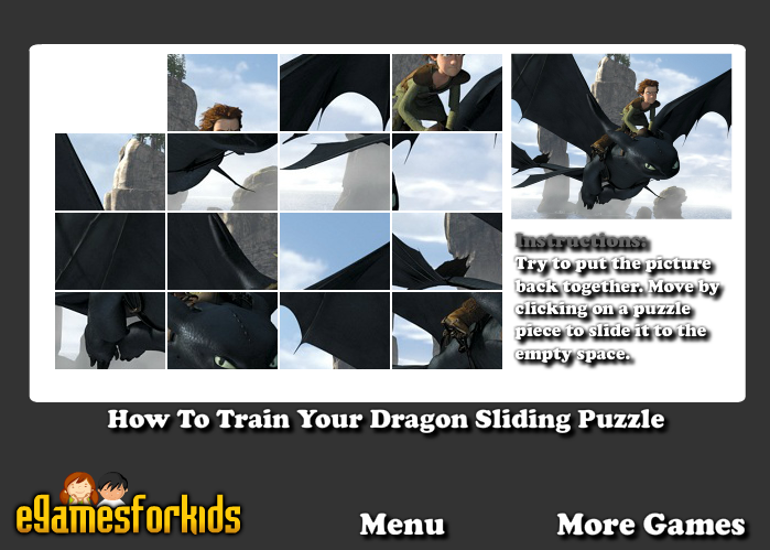 How To Train Your Dragon Sliding Puzzle