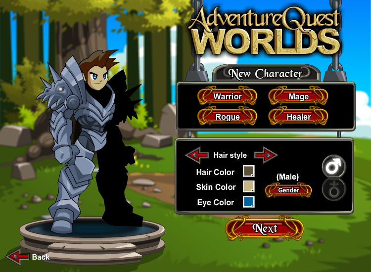 AdventureQuest Worlds: New Character