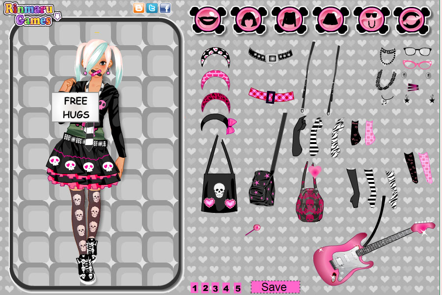 Kawaii Emo girl dress up game