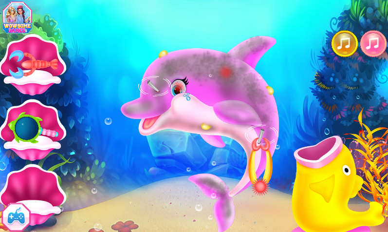 Cute Dolphin: Caring And Dressup