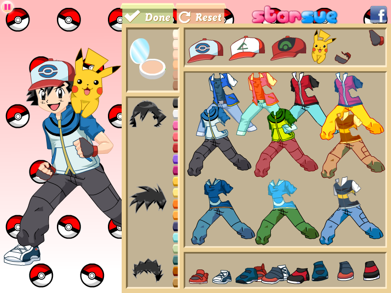 Pokemon Ash Ketchum Dress Up