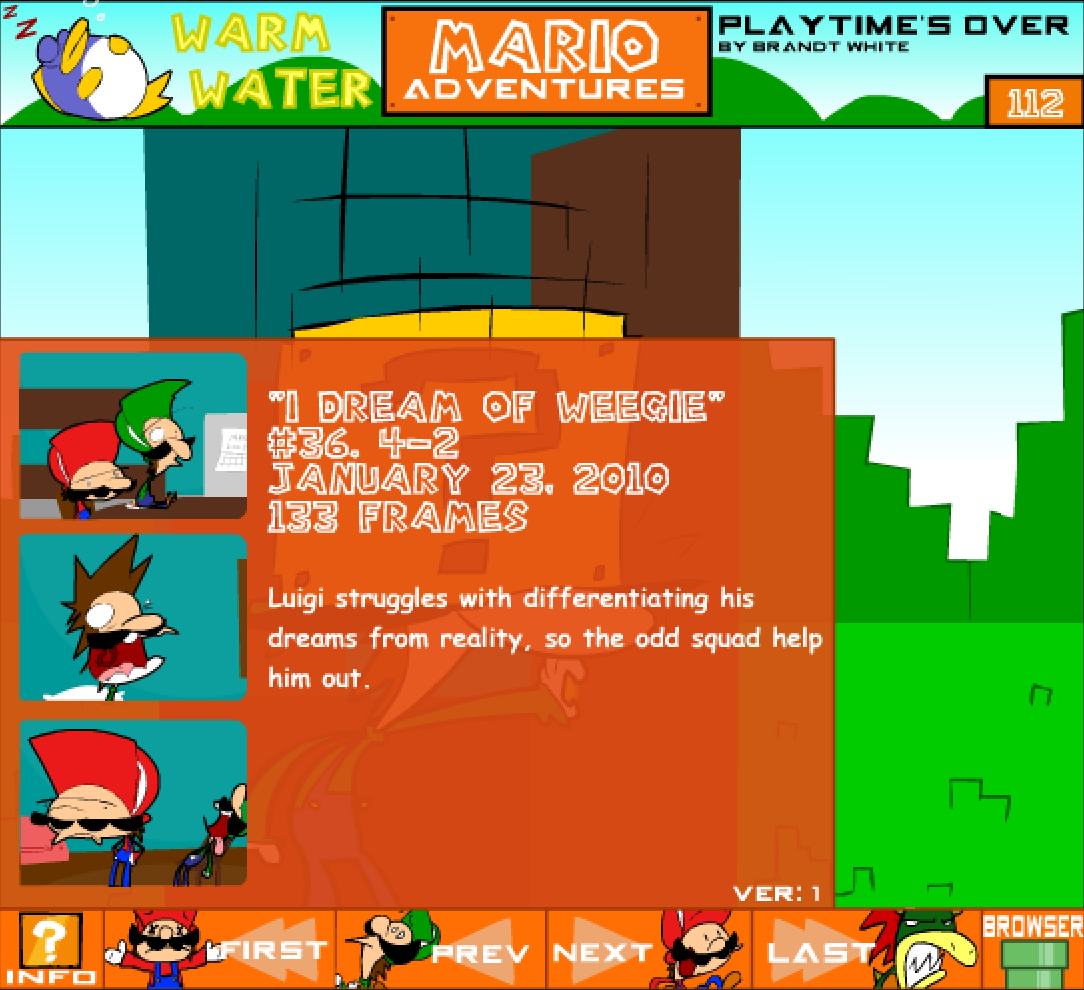 Mario Adventures #36 'I Dream of 'Weegie'