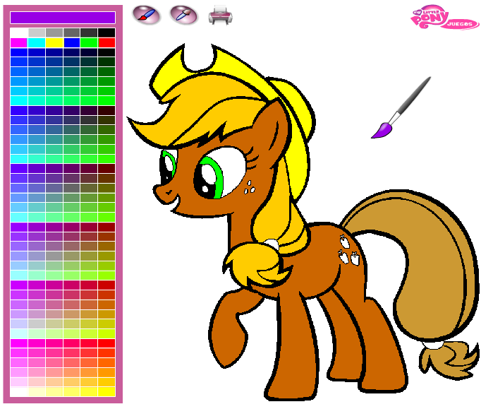 Dibujo de Pony Applejack para Colorear