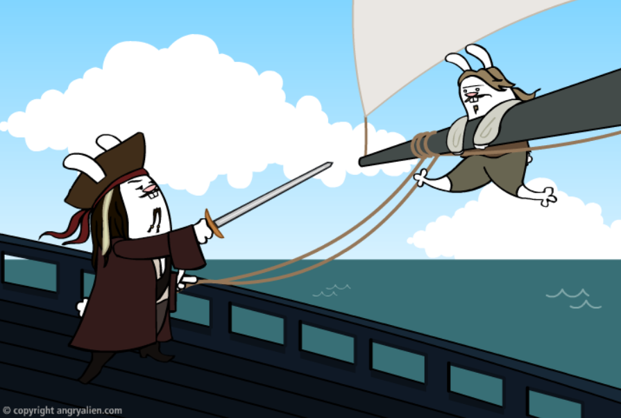 Pirates of the Caribbean 1 and 2 in 30 Seconds (and Re-Enacted by Bunnies)