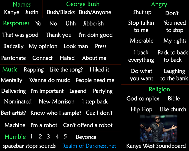 Kanye West Soundboard