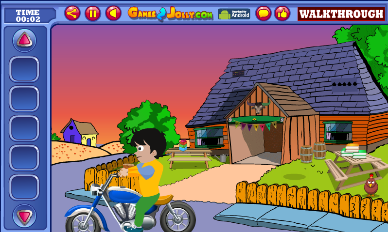 Cute Boy Motorcycle Escape