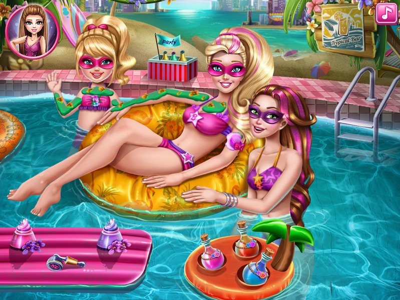 Super Barbie Pool Party