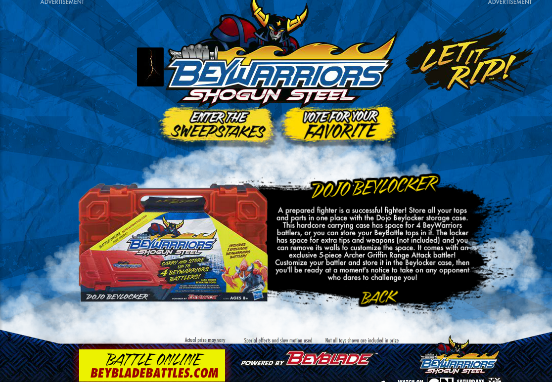 Beywarriors Shotgun Steel Microsite