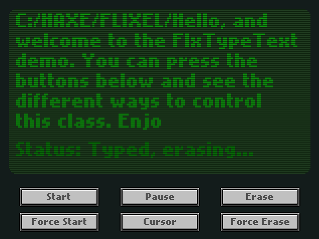 HaxeFlixel - FlxTypeText