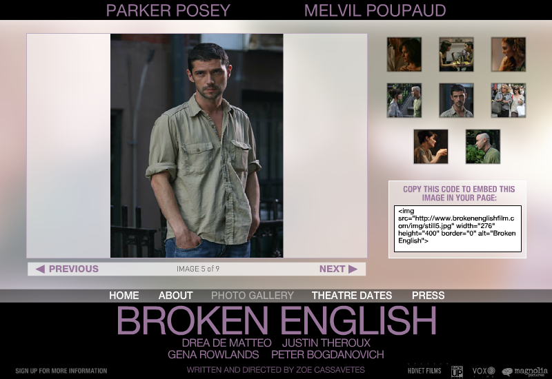 Broken English Microsite