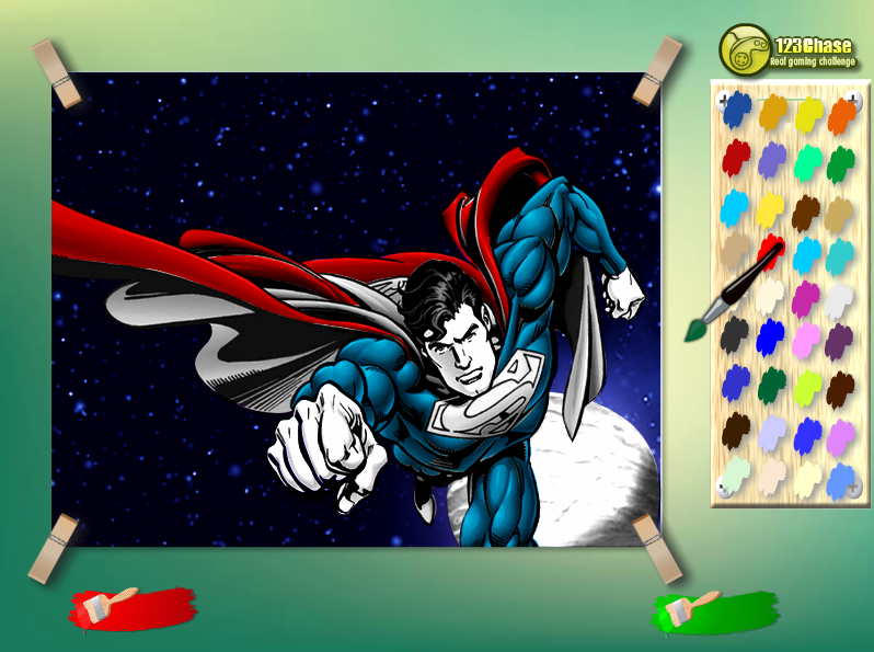 Flying Superman Kids Coloring