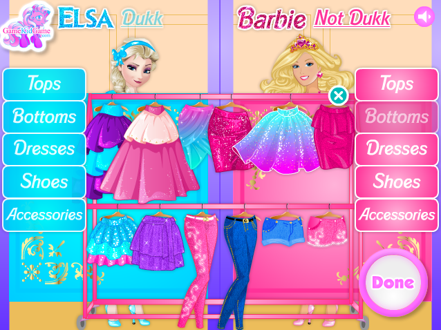 Elsa vs Barbie Fashion Contest