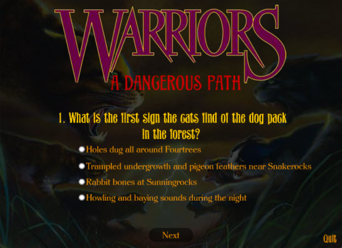 Warriors: A Dangerous Path Quiz