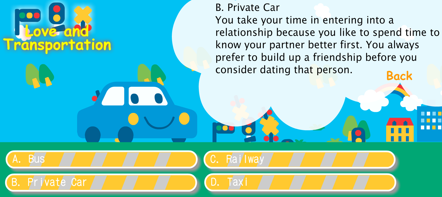 SanrioTown Quiz Center: Love and Transportation Quiz