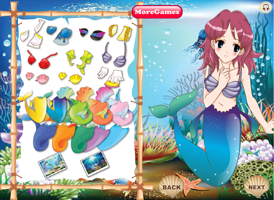 Mermaid Model Dressup