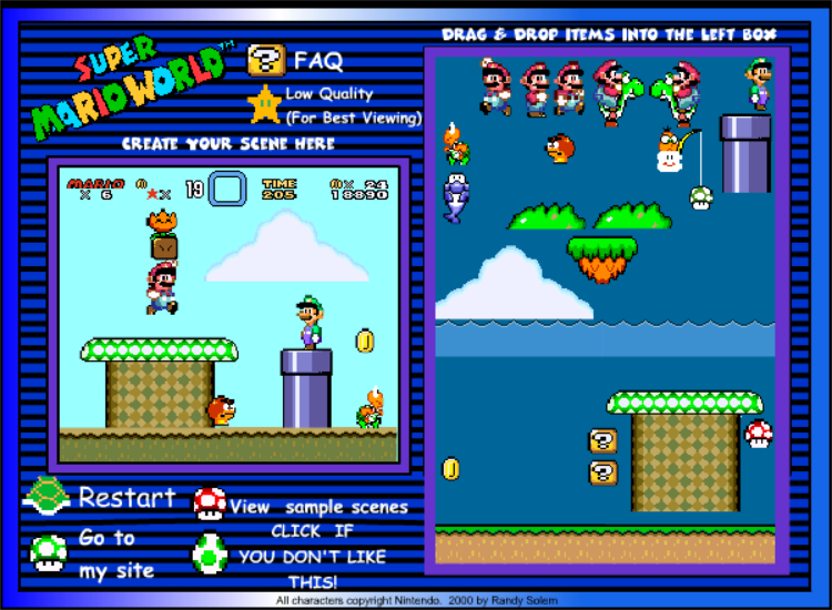 Super Mario World Scene Creator