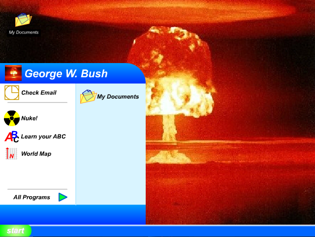 George W Bush's Desktop