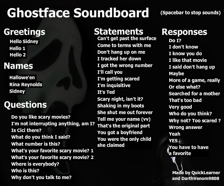 Ghostface Soundboard