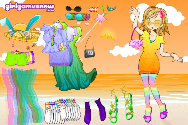 Beach Doll Dress Up