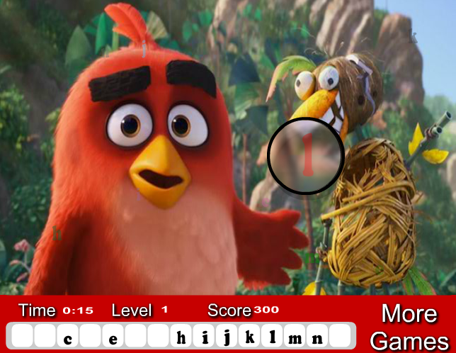 Angry Birds Hidden Letters