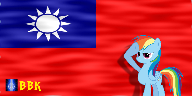 Rainbow Dash salutes Taiwan