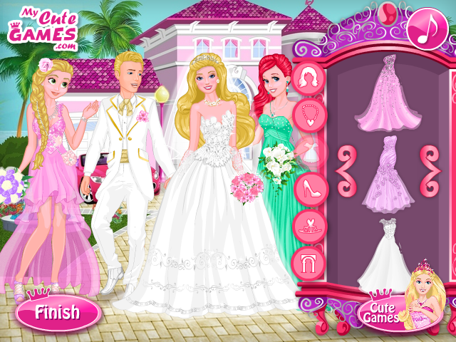 Princess at Barbie's Wedding