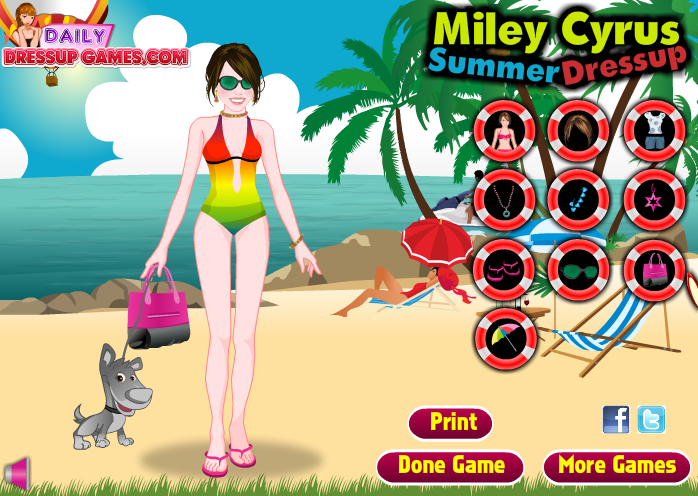 Miley Cyrus Summer Dress Up