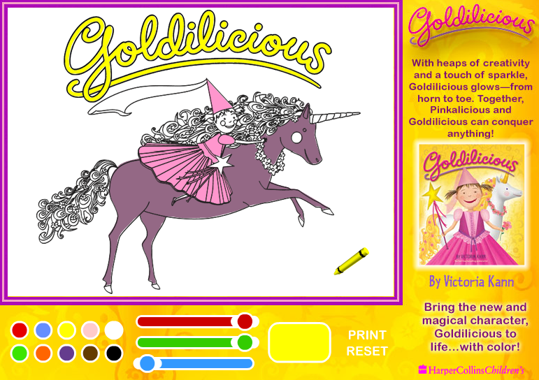 Goldilicious Coloring Game