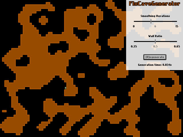 HaxeFlixel - FlxCaveGenerator