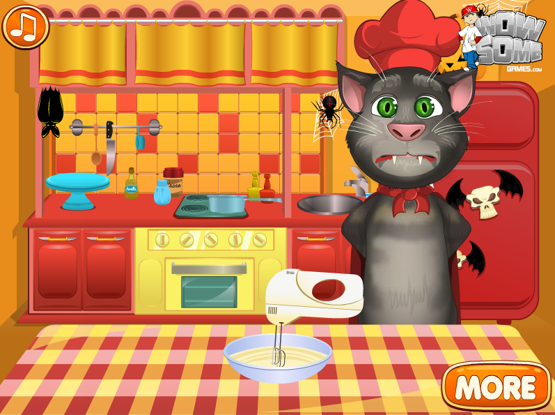 Talking Tom Cooking Halloween Cake