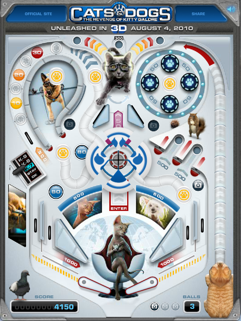 Cats & Dogs: The Revenge of Kitty Galore - Furball Pinball