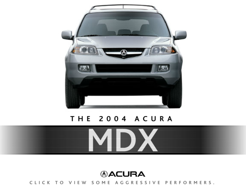 The 2004 Acura MDX Banner Ad