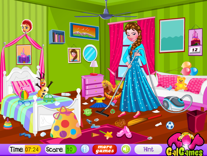 Princess Elsa Bedroom Cleaning