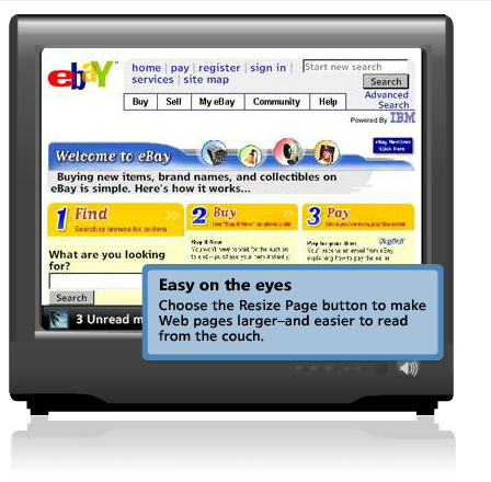 Access the Web on your TV