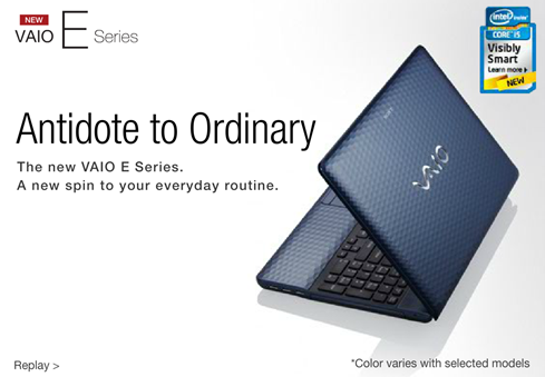 Sony Singapore: VAIO E Laptop Microsite Intro