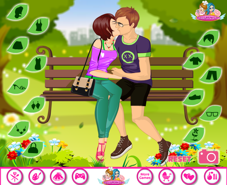 Park Bench Kissing