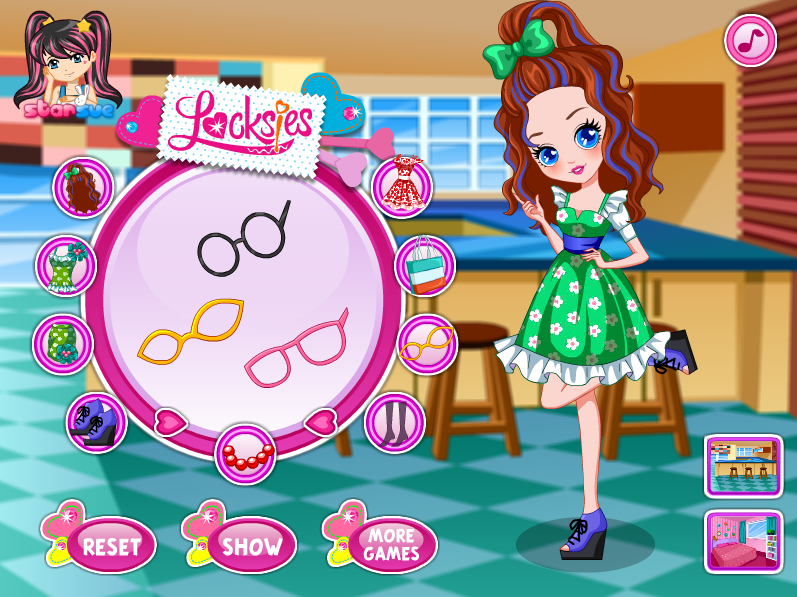 Locksies Girls Kari Dress Up Game