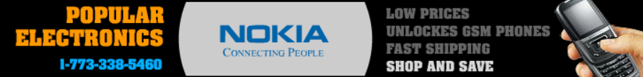 Popularelect.com Cellular Phones Banner Ad 182
