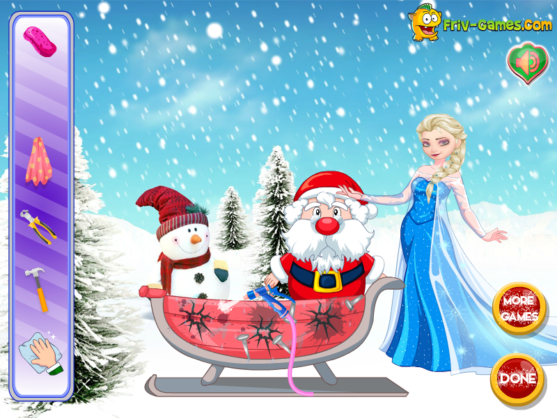 Elsa Helps Santa