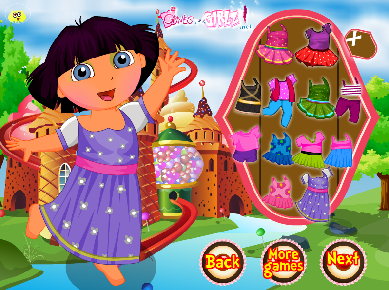 Dora Junkent To Candy Land Dressup