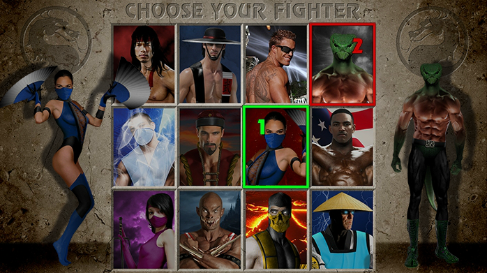 MKII - Character Select Simulation