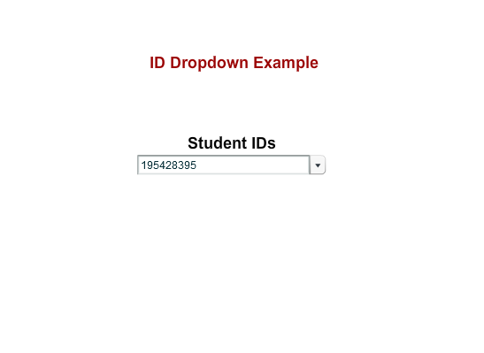ID Dropdown Example