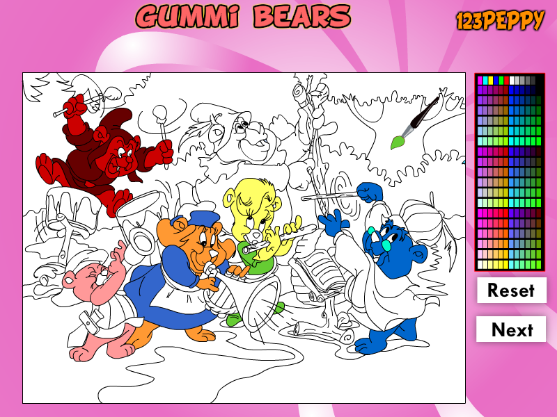 Gummi Bears Online Coloring Game