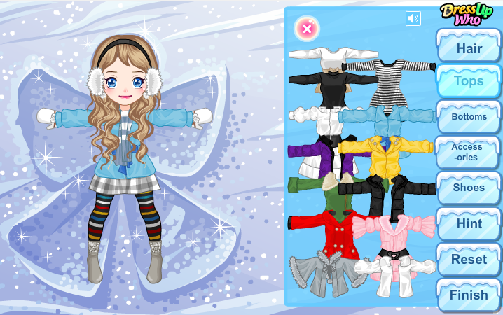 Snow Angel Dress Up Game