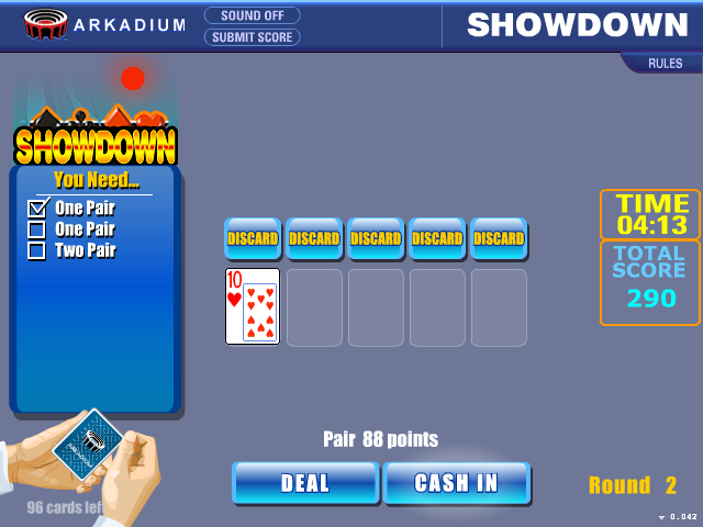 Showdown Poker Solitaire (Arkadium)